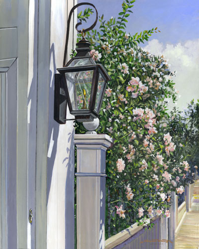 lantern and camellias