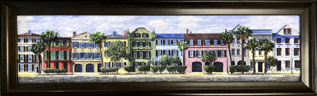 framed long rainbow row (5 x 20 in image)